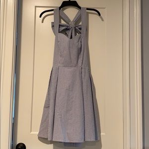 Lauren James Livingston Blue Seersucker Dress